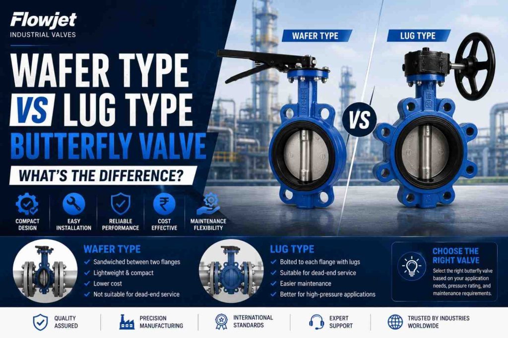 Wafer Type vs Lug Type Butterfly Valve — What's the Difference